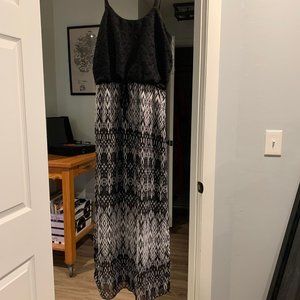 Black/Gray Maxi dress